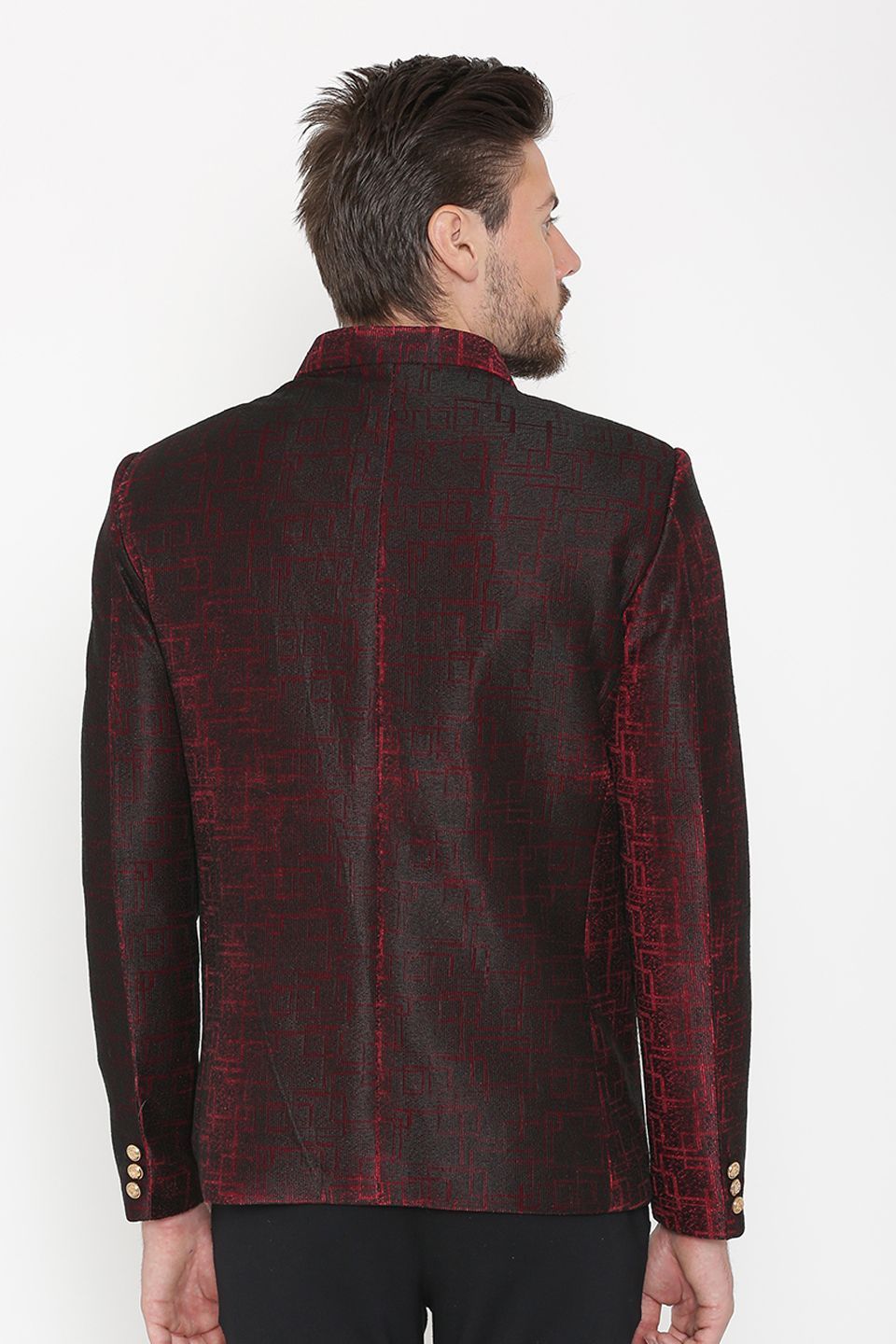 Imported Rayon Red Bandhgala