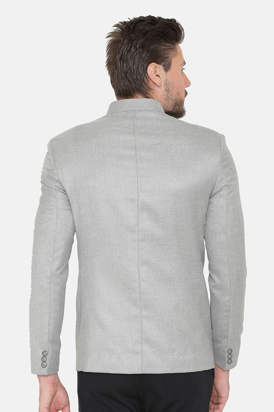 Wool Blend Blue Bandhgala