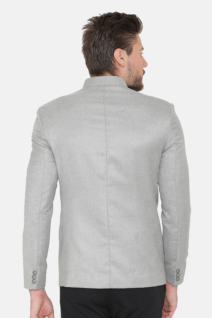 Wool Blend Blue Bandhgala