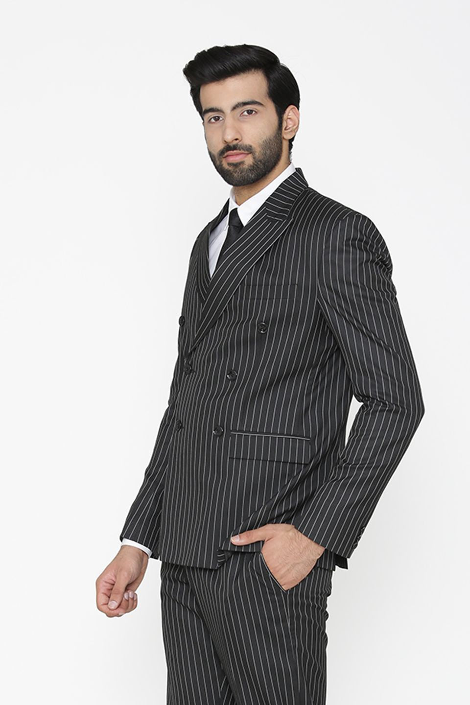 Polyester Cotton Black Blazer