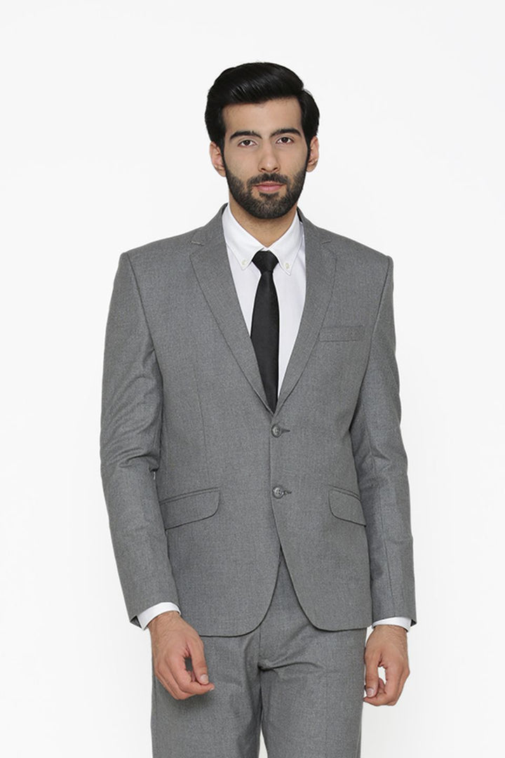 Polyester Cotton Grey Blazer