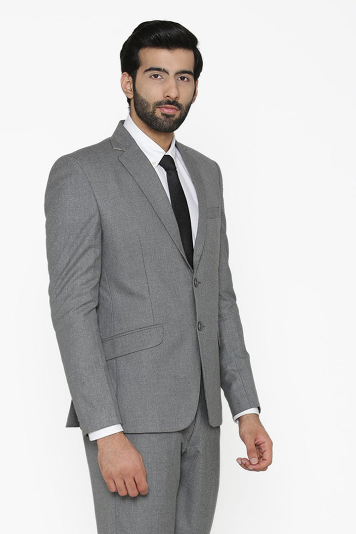 Polyester Cotton Grey Blazer