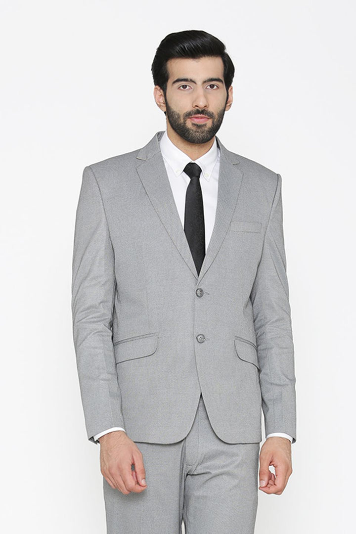 Polyester Cotton Grey Blazer