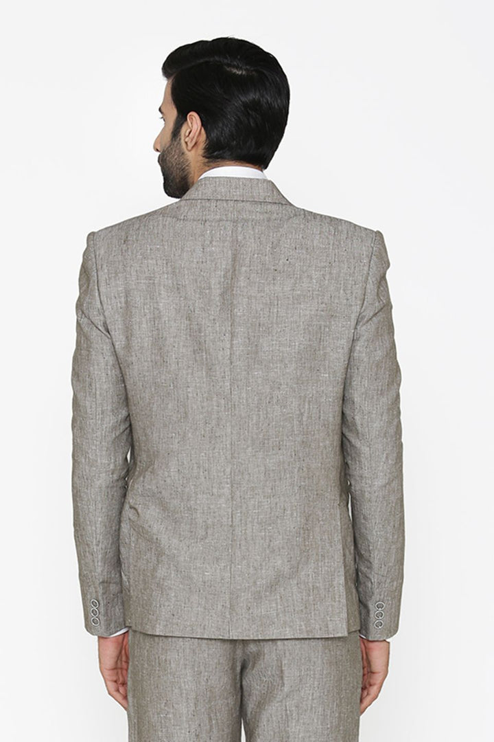 100% Pure Linen by Linen Club Silver Blazer