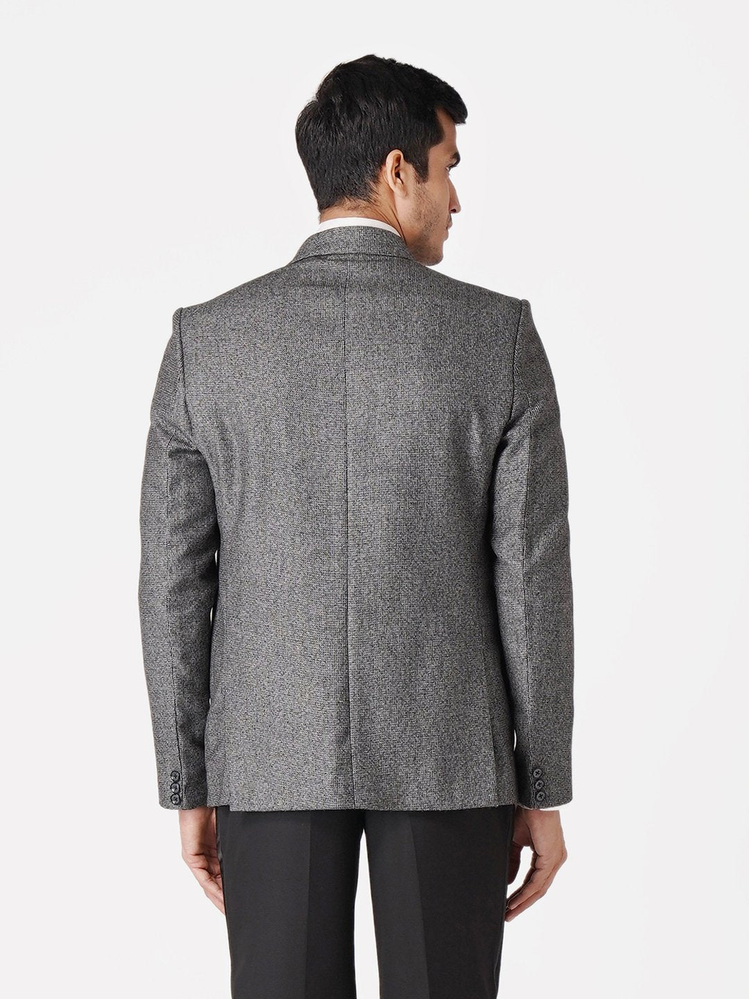 WINTAGE Men's Tweed Casual and Festive Blazer Coat Jacket: Grey