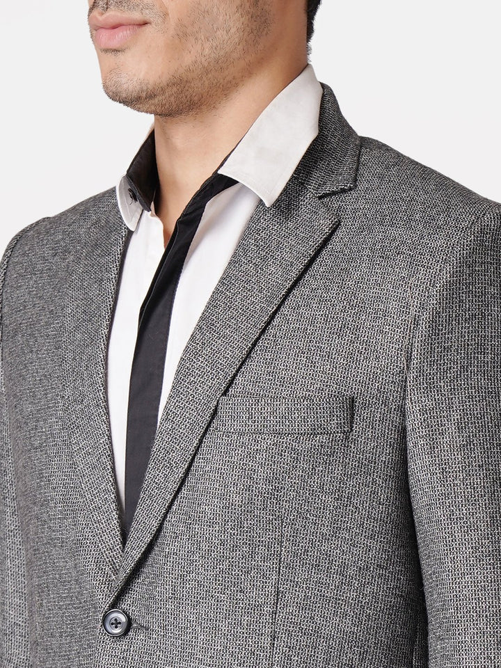 WINTAGE Men's Tweed Casual and Festive Blazer Coat Jacket: Grey