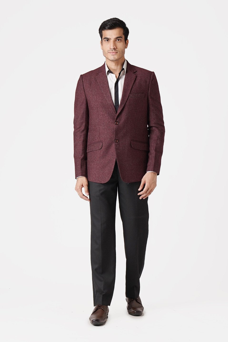 Tweed Maroon Blazer