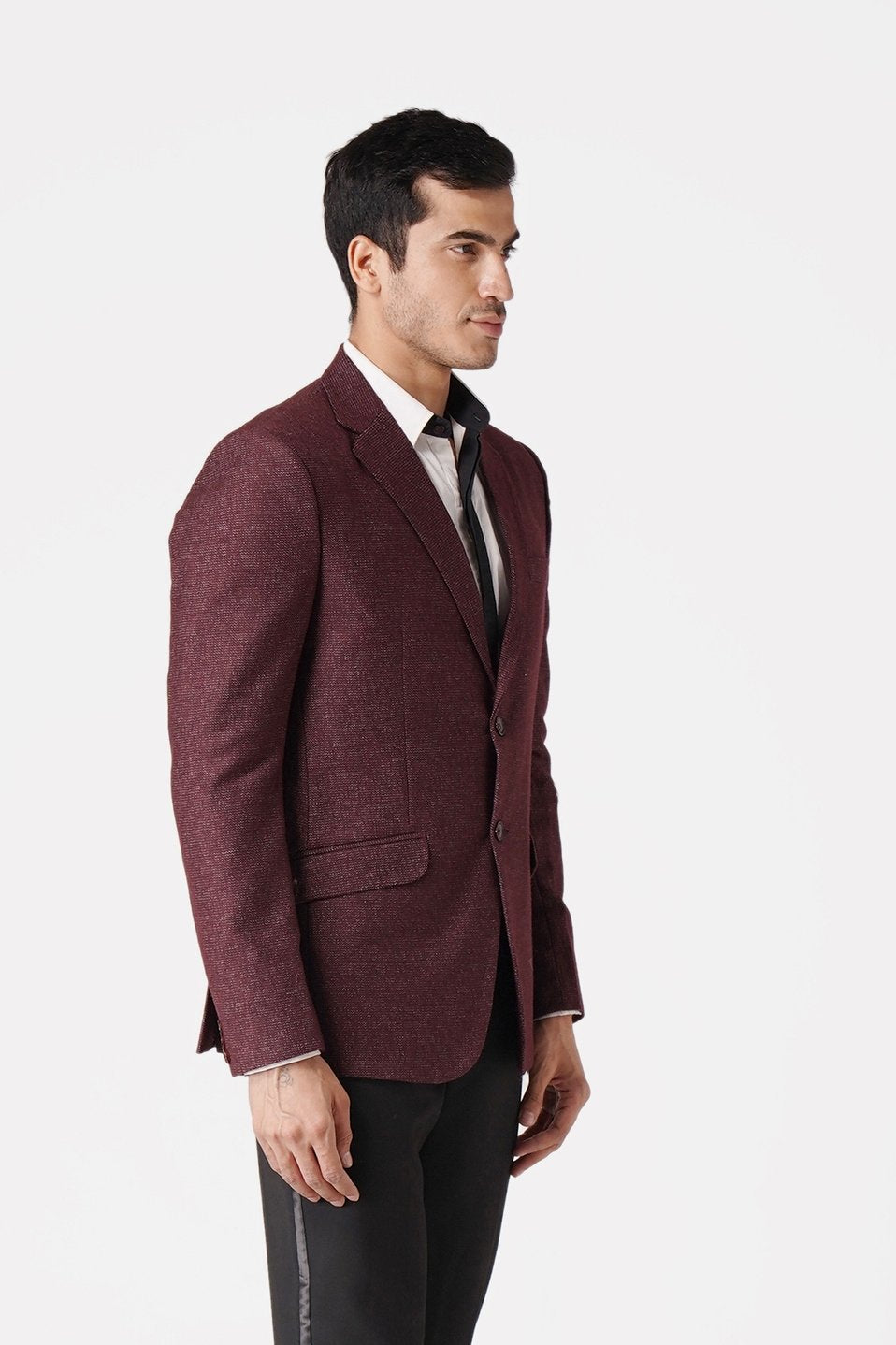 Tweed Maroon Blazer