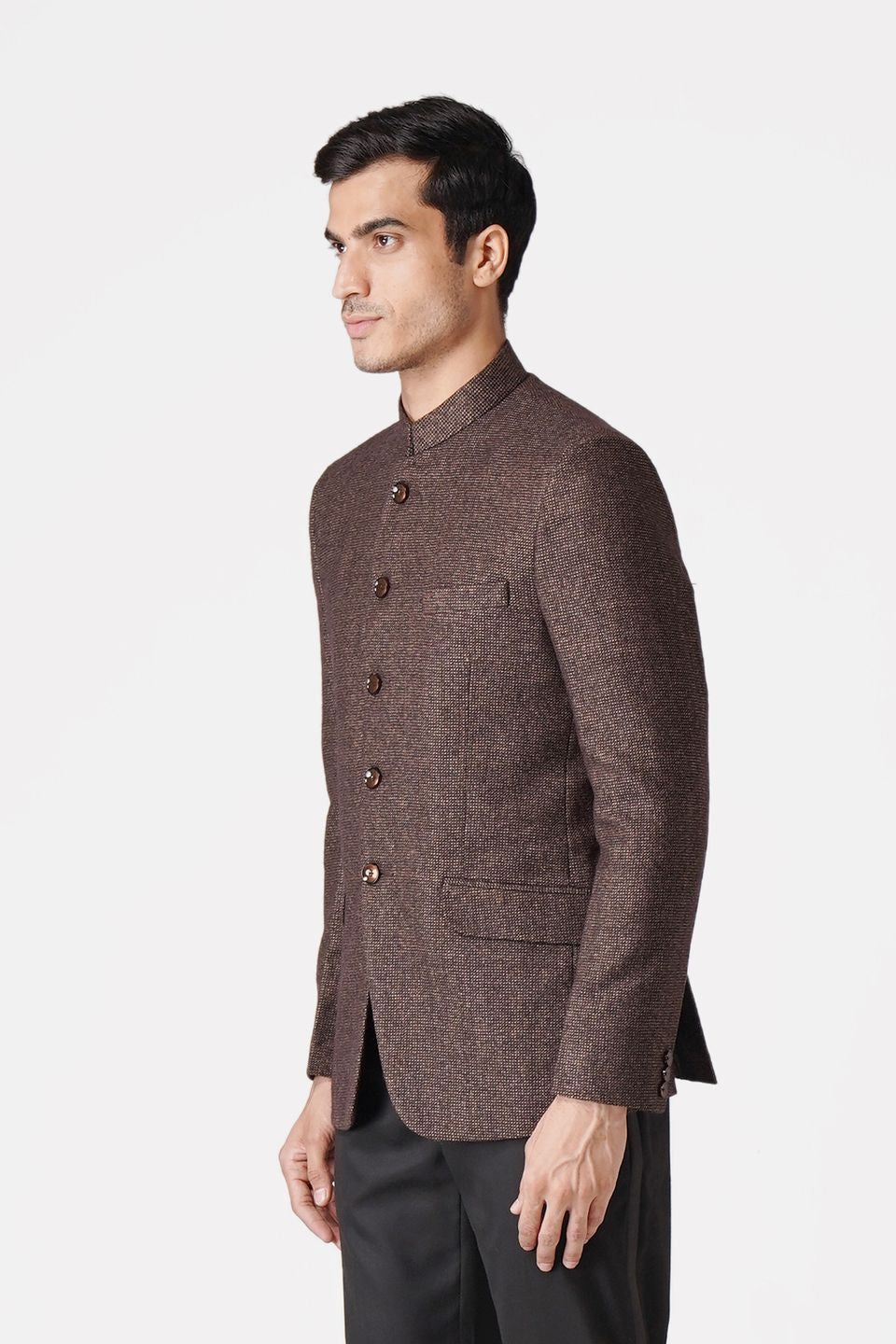 Tweed Dark Brown Blazer