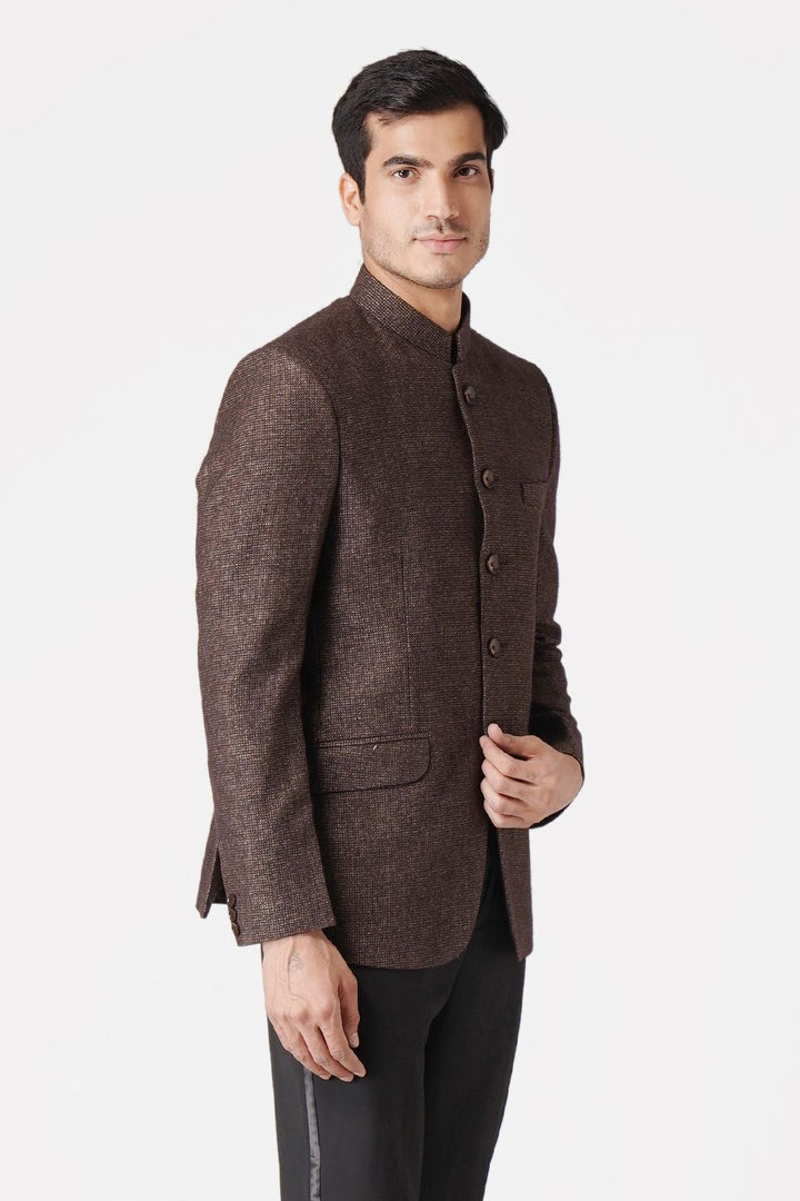 Tweed Dark Brown Blazer