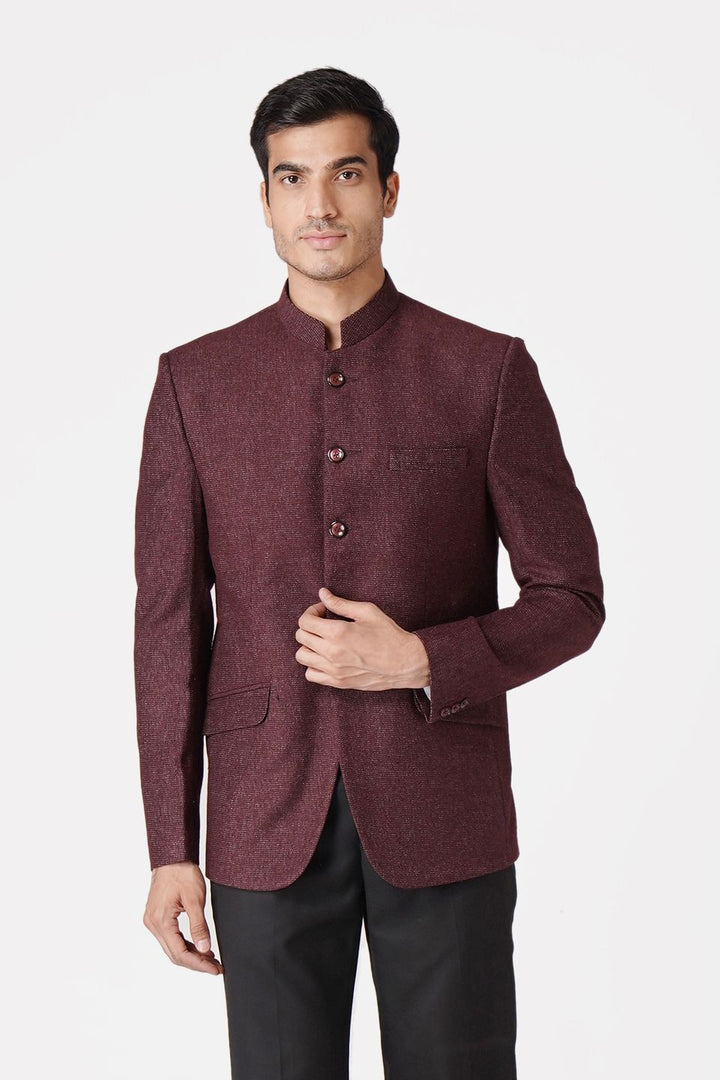 Tweed Maroon Blazer