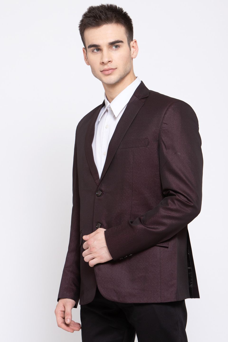 Wintage Men's Poly Blend Formal and Evening Blazer Coat Jacket : Brown