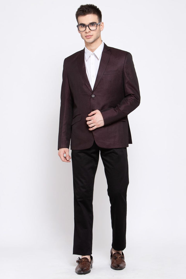 Wintage Men's Poly Blend Formal and Evening Blazer Coat Jacket : Brown