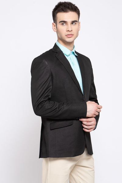 Wintage Men's Poly Blend Formal and Evening Blazer Coat Jacket : Black