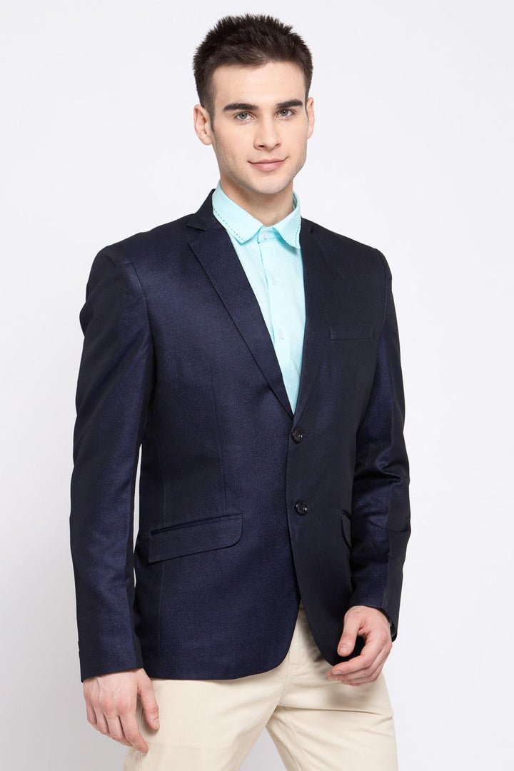 Wintage Men's Poly Blend Formal and Evening Blazer Coat Jacket : Navy Blue