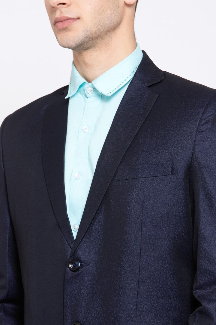 Wintage Men's Poly Blend Formal and Evening Blazer Coat Jacket : Navy Blue