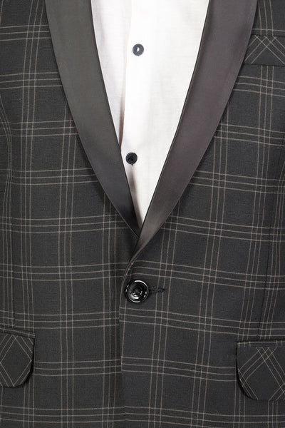 PV Wool Checkered Black Blazer
