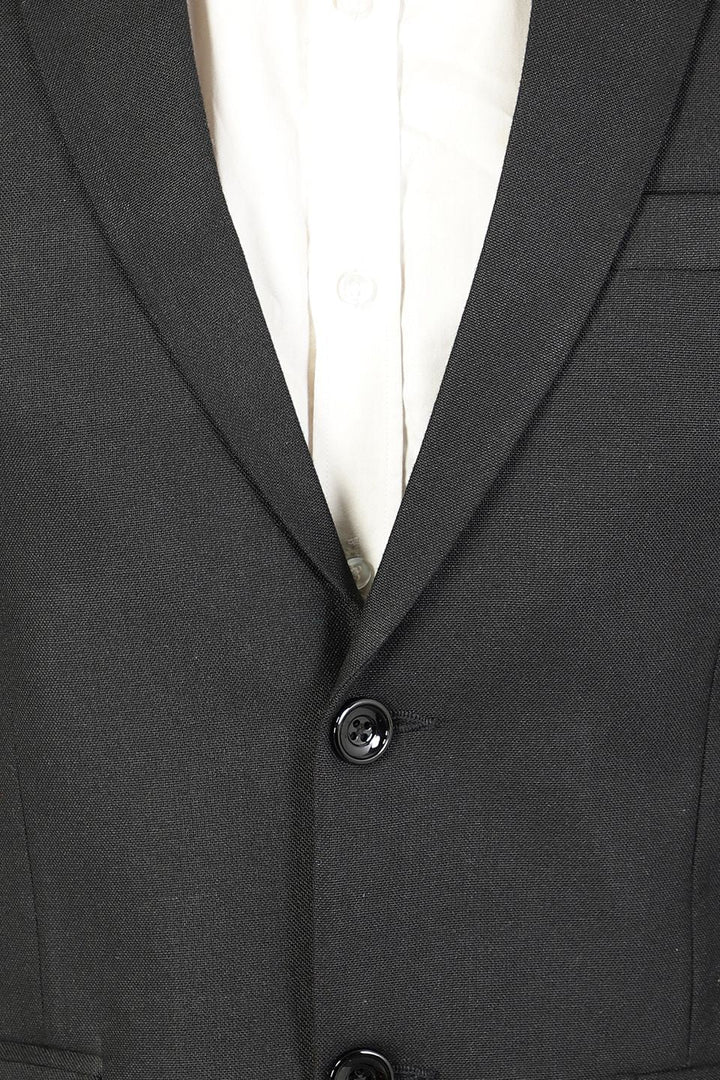 Polyester Cotton Plain Black Blazer