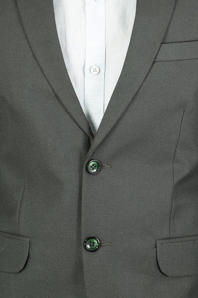 Polyester Cotton Plain Green Blazer