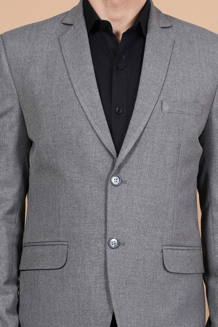 Polyester Cotton Grey Blazer