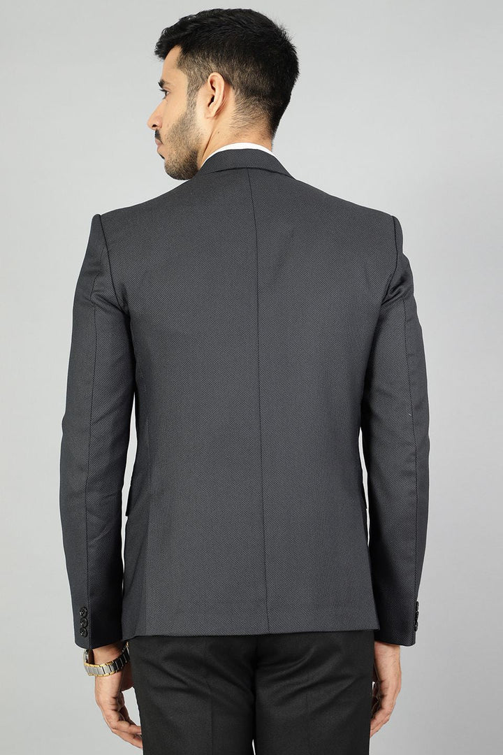 Polyester Cotton Plain Black Blazer