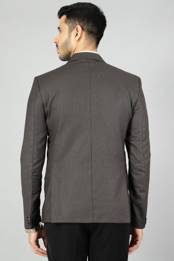 Polyester Cotton Plain Brown Blazer