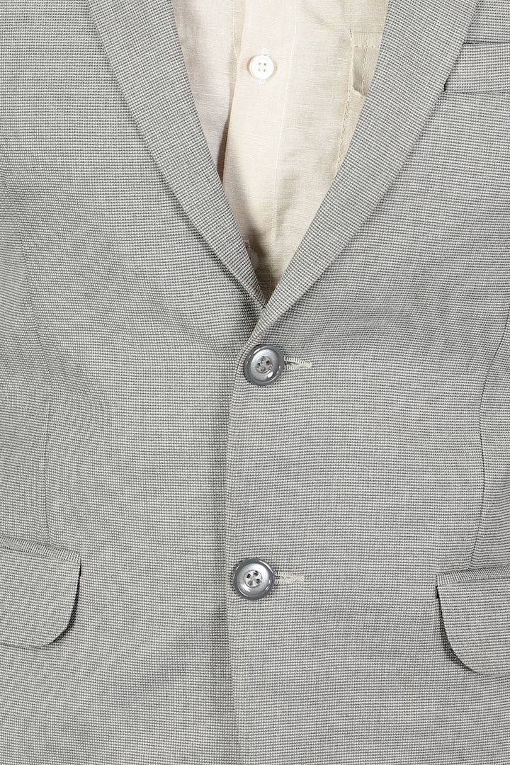 Polyester Cotton Plain Grey Blazer