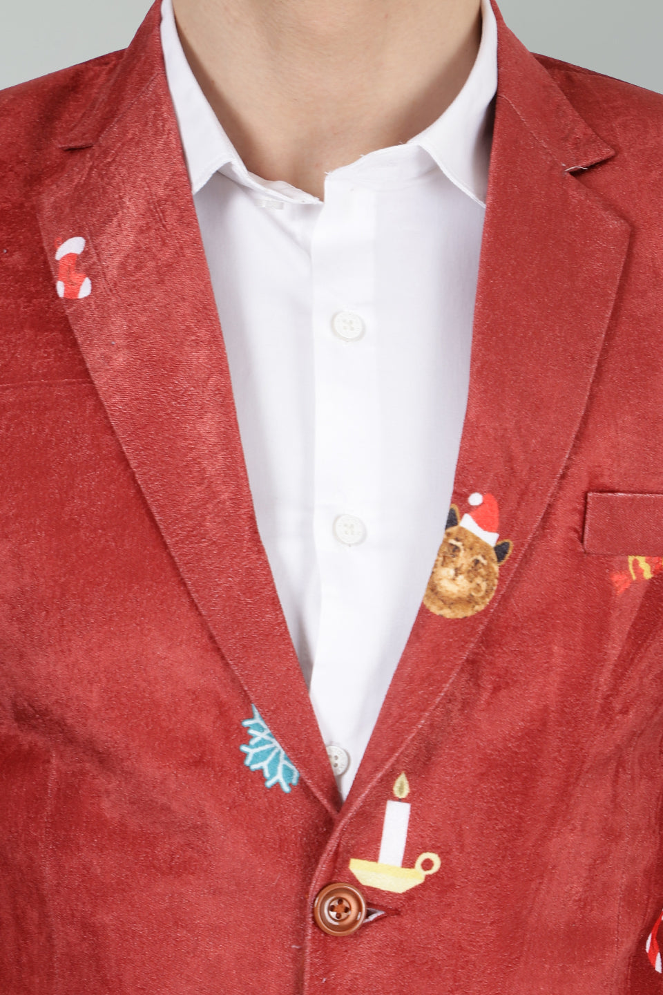 Dust Free Velvet Christmas Red Blazer