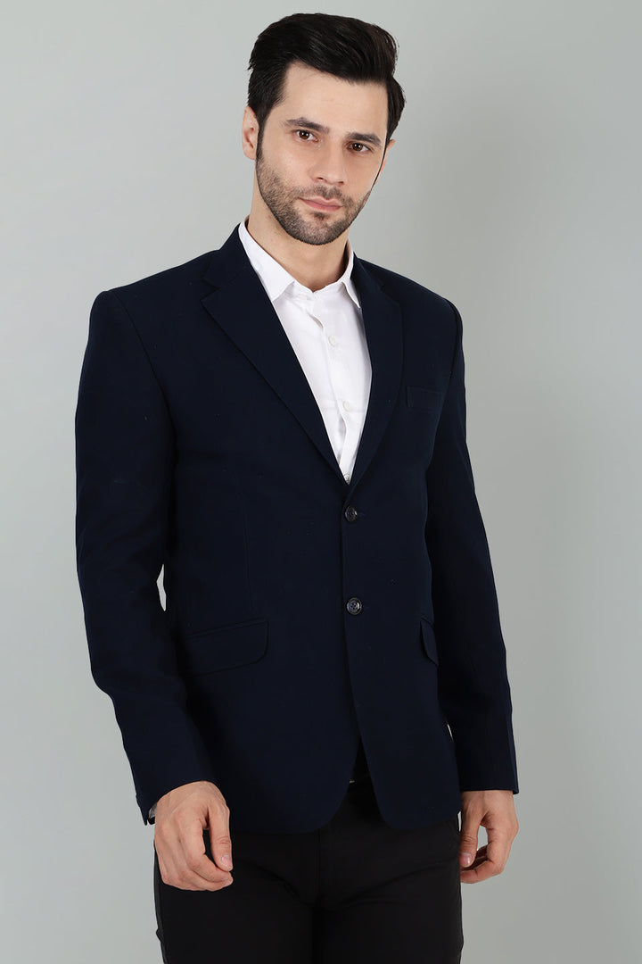 Polyester Cotton Blue Blazer