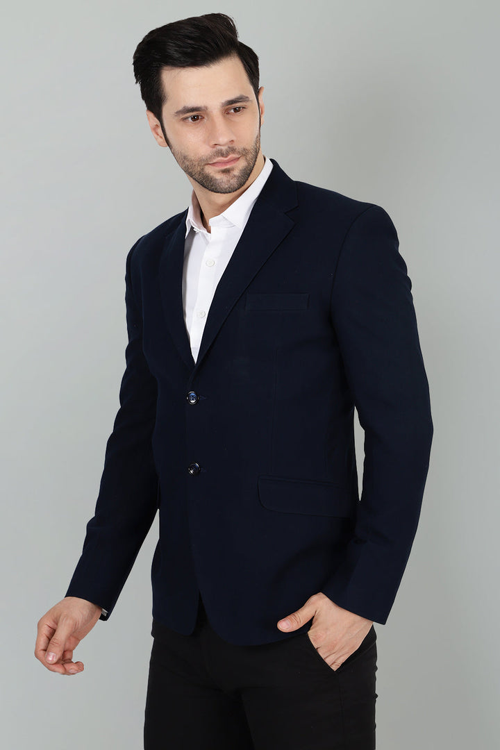 Polyester Cotton Blue Blazer