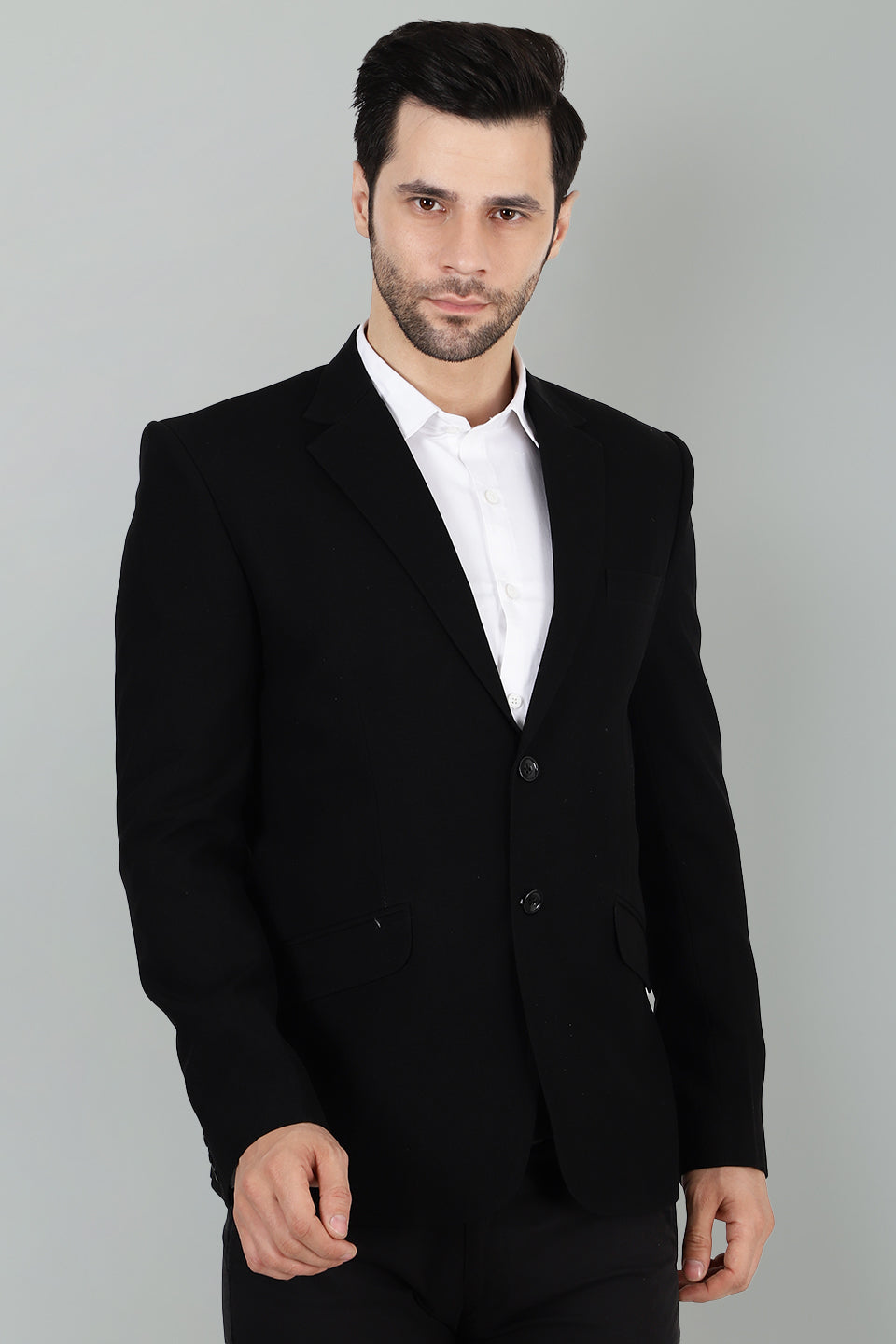 Polyester Cotton Black Blazer