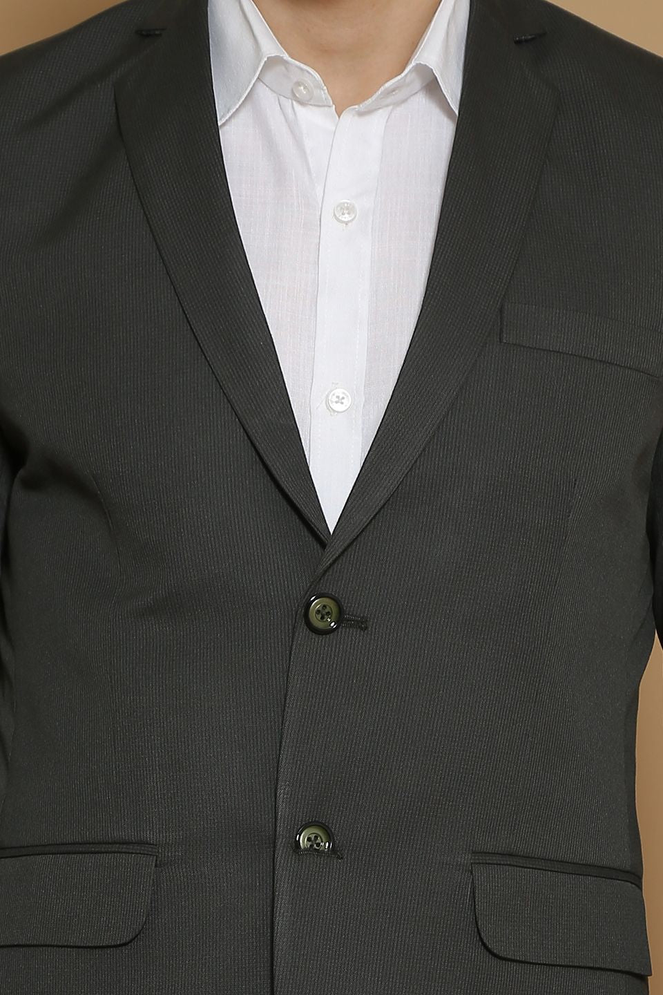 Poly Viscose Green Blazer