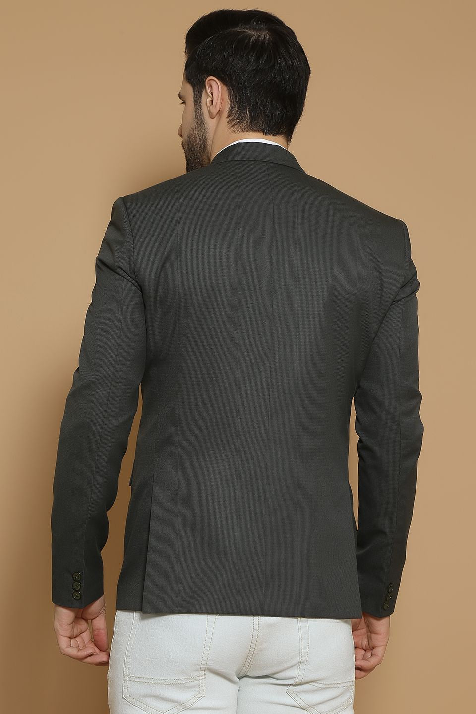 Poly Viscose Green Blazer