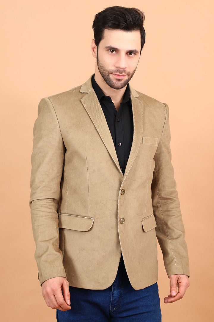 Corduroy Cotton Brown Blazer