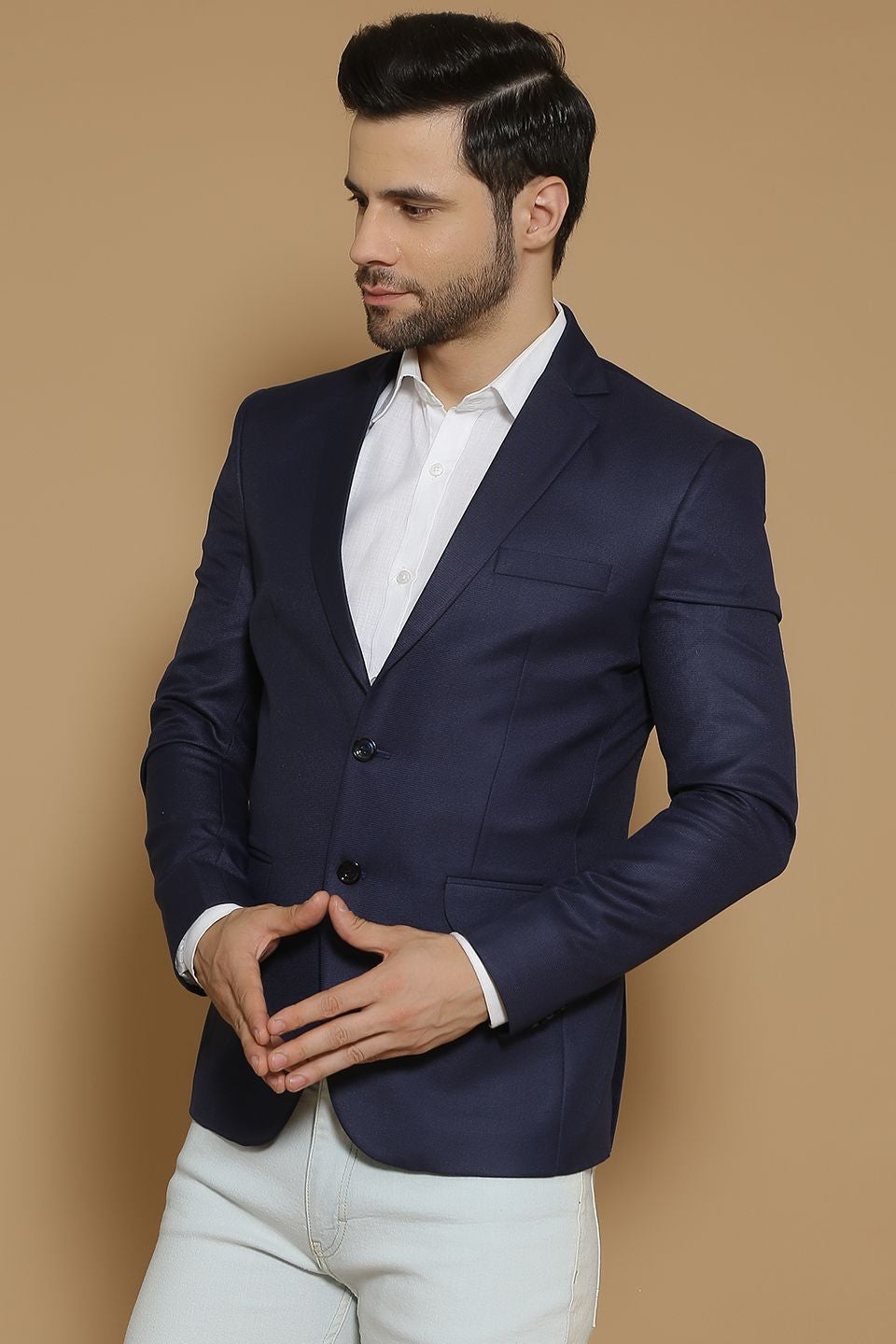 Poly Viscose Blue Blazer