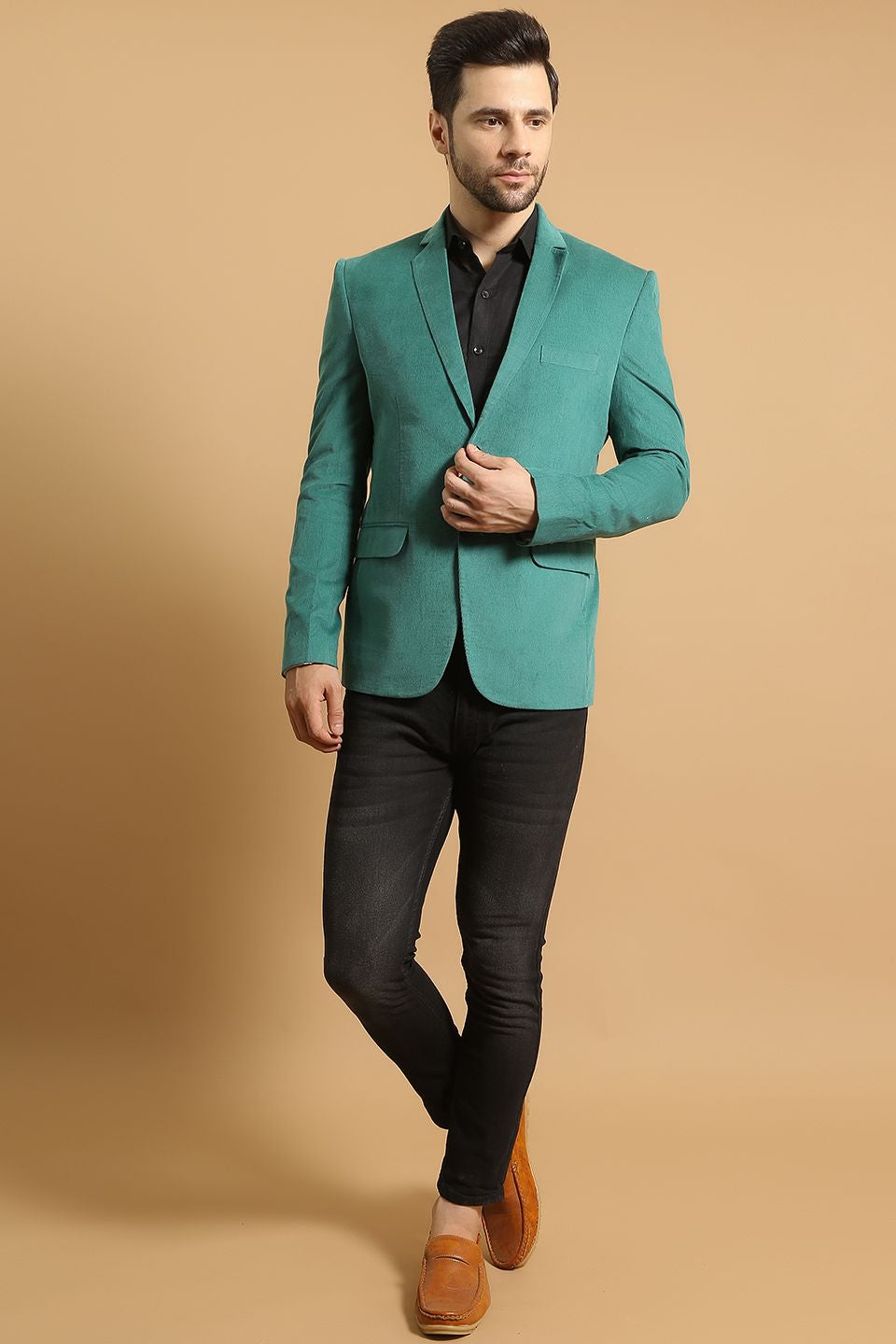 Corduroy Cotton Green 1 Blazer