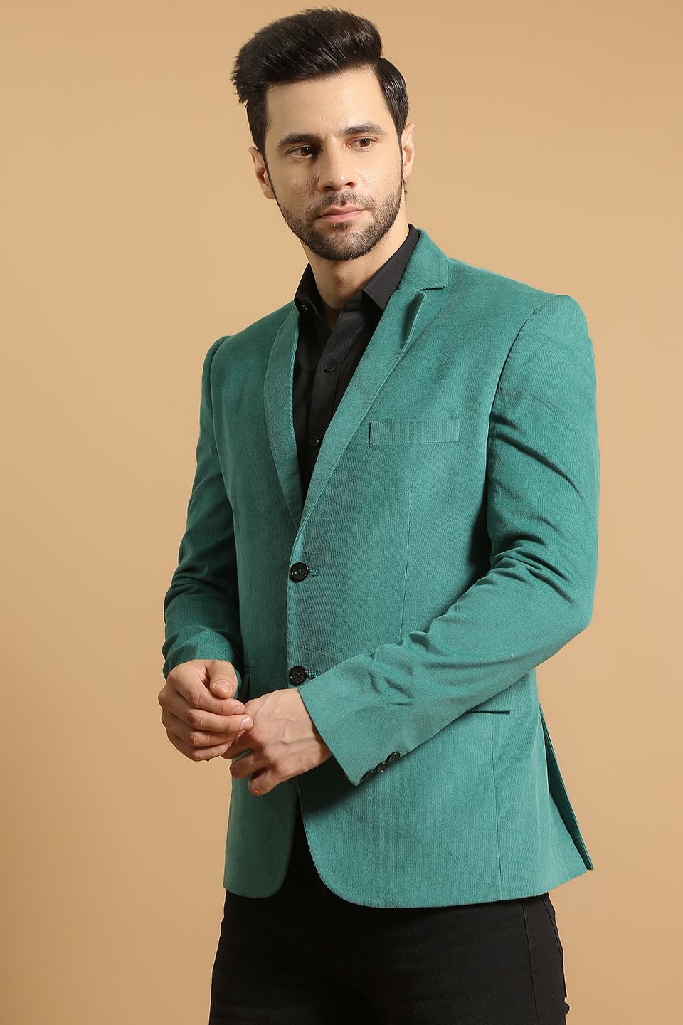 Corduroy Cotton Green 1 Blazer