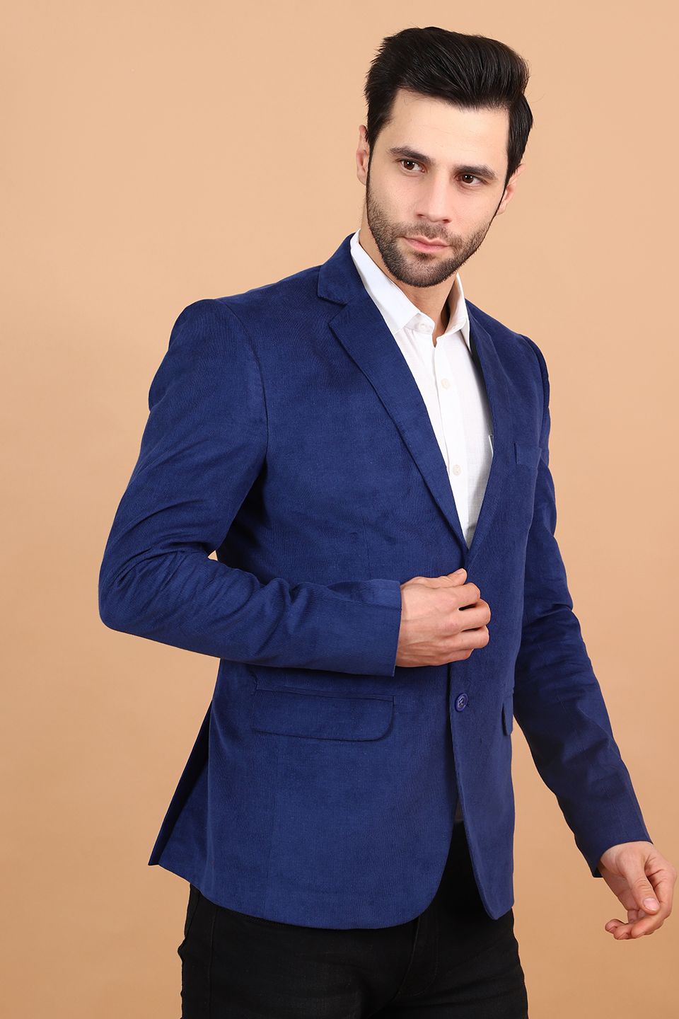 Corduroy Cotton Blue 3 Blazer