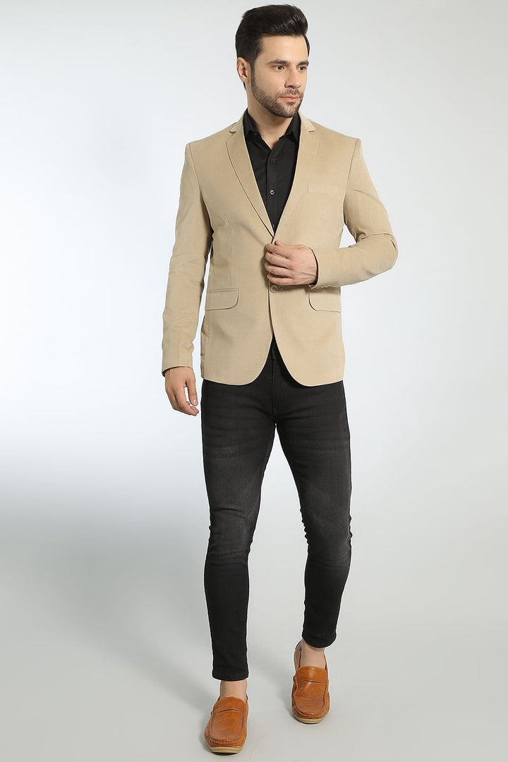 Corduroy Cotton Beige Blazer