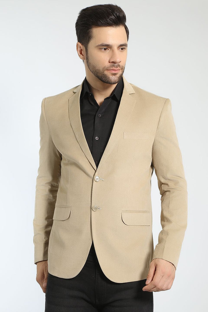 Corduroy Cotton Beige Blazer