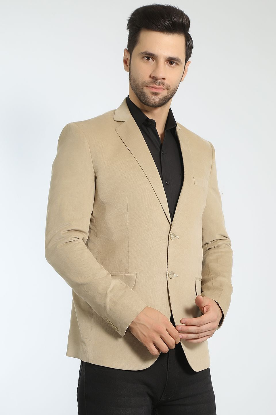 Corduroy Cotton Beige Blazer