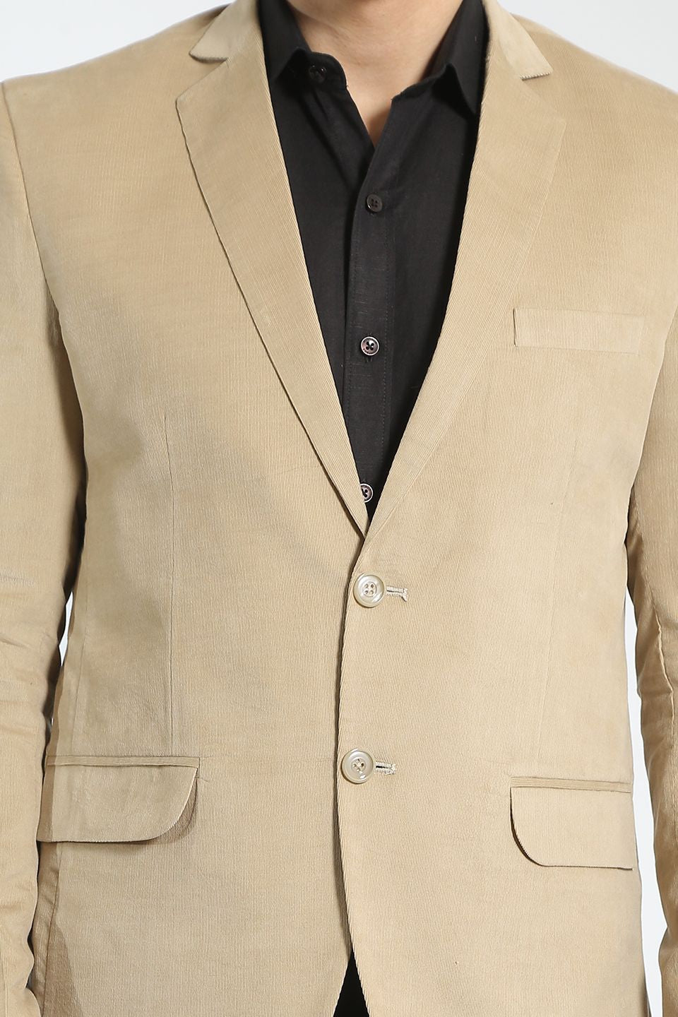 Corduroy Cotton Beige Blazer