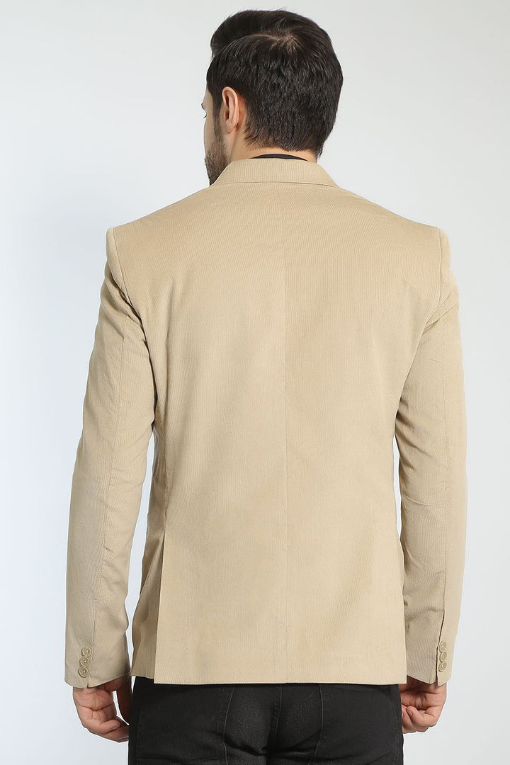 Corduroy Cotton Beige Blazer