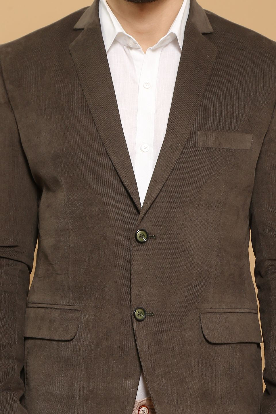 Corduroy Cotton Green Blazer