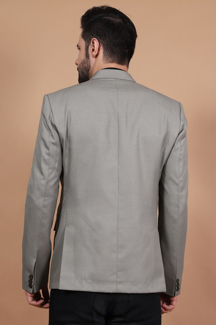 Polyester Cotton Grey Blazer