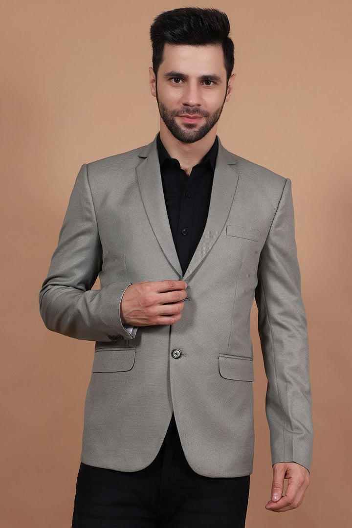 Polyester Cotton Grey Blazer