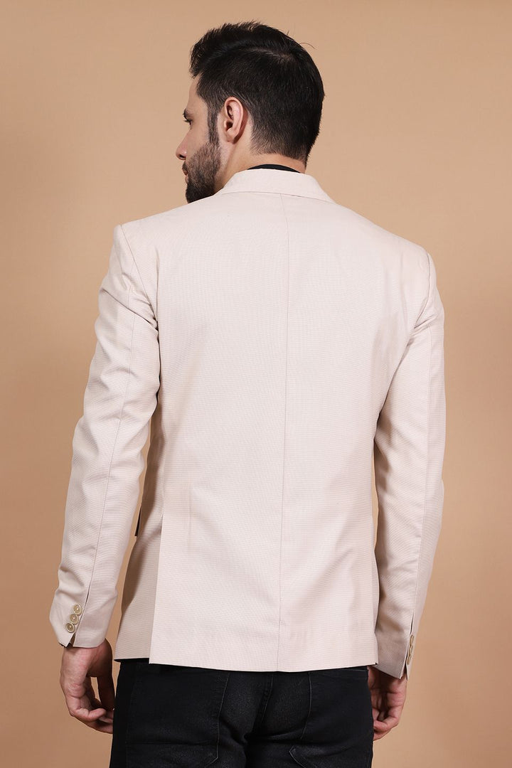 Polyester Cotton Beige Blazer