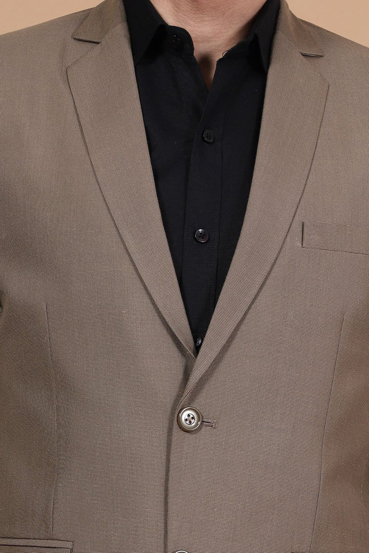 Polyester Cotton Brown Blazer