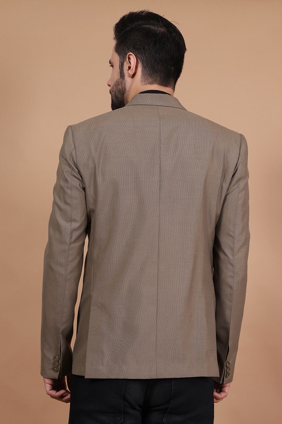 Polyester Cotton Brown Blazer
