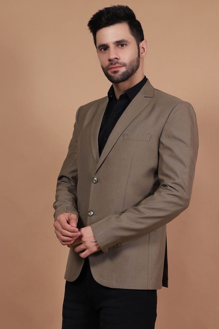 Polyester Cotton Brown Blazer